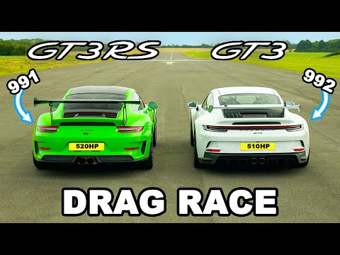 New Porsche 911 GT3 v GT3 RS: DRAG RACE *992 v 991*