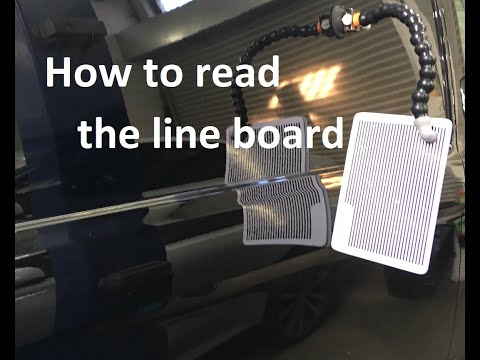 How to read the line board for Paintless dent repair beginners, PDR training video