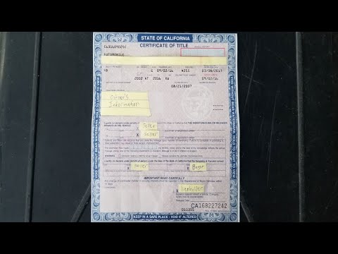 How To Fill Out A California Car Title In Detail