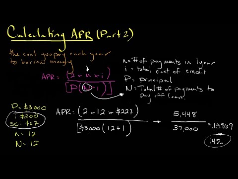Calculating APR, Part 2 | Personal Finance Series