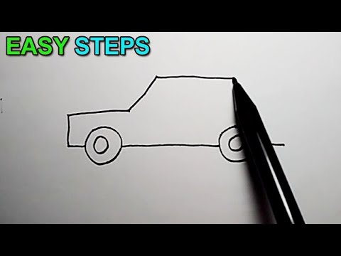 SIMPLEST WAY on How to draw a car | Easy Drawing