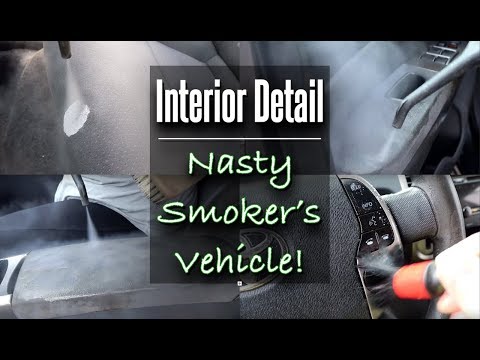 How To Clean A Smoker&#039;s Vehicle / Deep Cleaning Upholstery